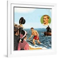 Matthew Webb, the First Man to Swim the English Channel in August 1875-John Keay-Framed Giclee Print