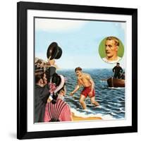 Matthew Webb, the First Man to Swim the English Channel in August 1875-John Keay-Framed Giclee Print