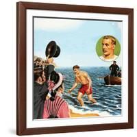 Matthew Webb, the First Man to Swim the English Channel in August 1875-John Keay-Framed Giclee Print