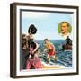 Matthew Webb, the First Man to Swim the English Channel in August 1875-John Keay-Framed Premium Giclee Print