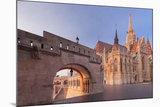 Matthias Church, Fisherman's Bastion, Buda Castle Hill, Budapest, Hungary, Europe-Markus Lange-Mounted Photographic Print