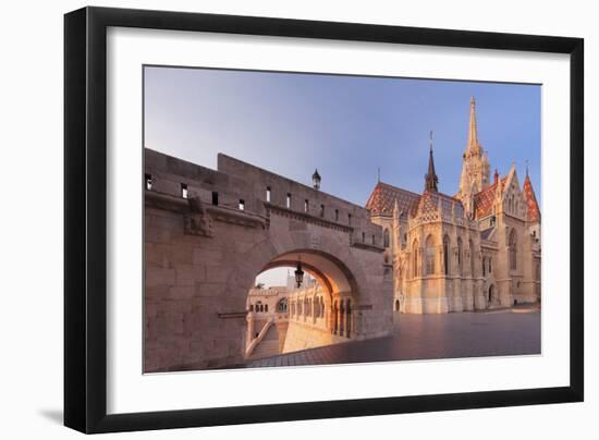 Matthias Church, Fisherman's Bastion, Buda Castle Hill, Budapest, Hungary, Europe-Markus Lange-Framed Photographic Print