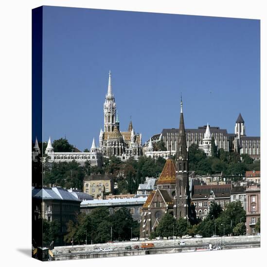 Matthias Church, Hilton Hotel, Budapest, Hungary-Peter Thompson-Stretched Canvas