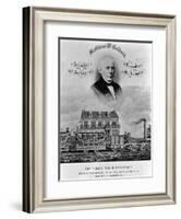 Matthias W. Baldwin, Inventor and Builder, Locomotive 'Old Ironsides'-P. F. Goist and Frederick Gutekunst-Framed Giclee Print