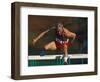 Mature Athlete Competes in Hurdles Race, Atlanta, Georgia, USA-Paul Sutton-Framed Photographic Print