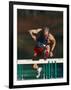 Mature Athlete Competing in Hurdles Race, Atlanta, Georgia, USA-Paul Sutton-Framed Photographic Print