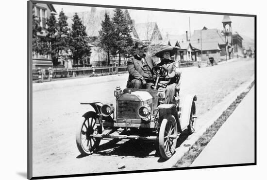 Mature Couple in a Car, Ca. 1910-null-Mounted Photographic Print