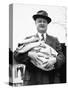 Mature Man Holds a Baby, Ca. 1950-null-Stretched Canvas