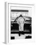 Mature Man Stands by His Car, Ca. 1942-null-Framed Photographic Print