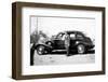 Mature Man with His New Automobile, Ca. 1940-null-Framed Photographic Print