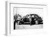 Mature Man with His New Automobile, Ca. 1940-null-Framed Photographic Print