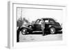 Mature Man with His New Automobile, Ca. 1940-null-Framed Photographic Print