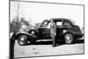 Mature Man with His New Automobile, Ca. 1940-null-Mounted Photographic Print