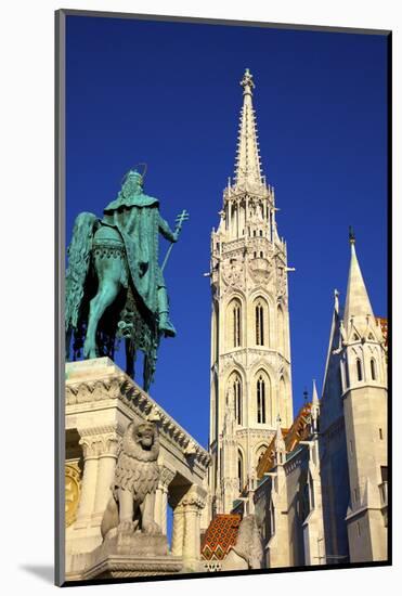 Matyas Church (Matthias Church) at Fisherman's Bastion, Budapest, Hungary, Europe-Neil Farrin-Mounted Photographic Print