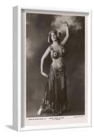 Maud Allan Dancing During a Performance at the Varietes, Paris-null-Framed Photographic Print