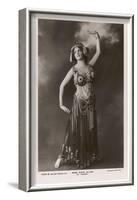 Maud Allan Dancing During a Performance at the Varietes, Paris-null-Framed Photographic Print