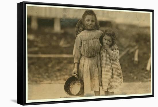 Maud and Grade Daly-Lewis Wickes Hine-Framed Stretched Canvas