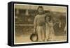 Maud and Grade Daly-Lewis Wickes Hine-Framed Stretched Canvas