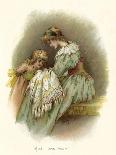 Little Girl Asks for a Peep at New Baby-Maud Goodman-Art Print