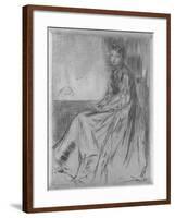 'Maude, Seated', 1873-James Abbott McNeill Whistler-Framed Giclee Print