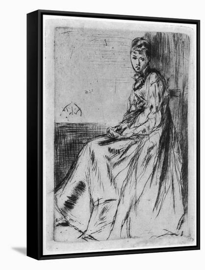 Maude, Seated, 19th Century-James Abbott McNeill Whistler-Framed Stretched Canvas