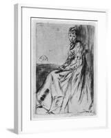 Maude, Seated, 19th Century-James Abbott McNeill Whistler-Framed Giclee Print
