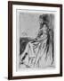 Maude, Seated, 19th Century-James Abbott McNeill Whistler-Framed Giclee Print