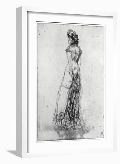 Maude, Standing, 1873-James Abbott McNeill Whistler-Framed Giclee Print