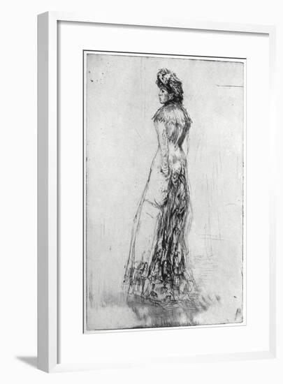 Maude, Standing, 1873-James Abbott McNeill Whistler-Framed Giclee Print