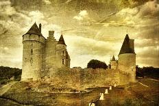 Fairy Winter Castle - Retro Styled Picture-Maugli-l-Art Print