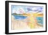 Maui Hawaii Lonely Beach Scene with Sunset-M. Bleichner-Framed Art Print