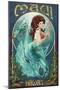 Maui, Hawaii - Mermaid-Lantern Press-Mounted Art Print