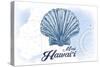 Maui, Hawaii - Scallop Shell - Blue - Coastal Icon-Lantern Press-Stretched Canvas