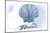 Maui, Hawaii - Scallop Shell - Blue - Coastal Icon-Lantern Press-Mounted Art Print