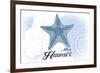 Maui, Hawaii - Starfish - Blue - Coastal Icon-Lantern Press-Framed Premium Giclee Print