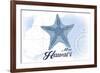 Maui, Hawaii - Starfish - Blue - Coastal Icon-Lantern Press-Framed Premium Giclee Print