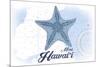 Maui, Hawaii - Starfish - Blue - Coastal Icon-Lantern Press-Mounted Premium Giclee Print