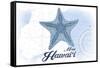 Maui, Hawaii - Starfish - Blue - Coastal Icon-Lantern Press-Framed Stretched Canvas