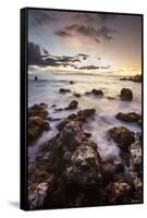 Maui, Hawaii, USA: La Perouse Bay During Sunset With Kaho'Olawe In The Background-Axel Brunst-Framed Stretched Canvas