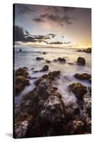 Maui, Hawaii, USA: La Perouse Bay During Sunset With Kaho'Olawe In The Background-Axel Brunst-Stretched Canvas