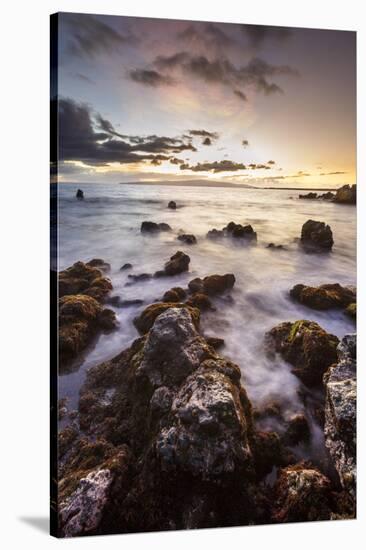 Maui, Hawaii, USA: La Perouse Bay During Sunset With Kaho'Olawe In The Background-Axel Brunst-Stretched Canvas