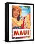 Maui, Hawaiian Lady with Frangipani Leis-null-Framed Stretched Canvas