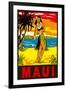 Maui, Hula Girl, Hawaii-null-Framed Art Print