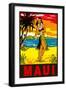 Maui, Hula Girl, Hawaii-null-Framed Art Print