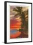 Maui No Ka Oi, Sunset on Lagoon-null-Framed Art Print