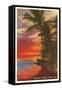 Maui No Ka Oi, Sunset on Lagoon-null-Framed Stretched Canvas