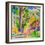 Maui Rainforest, 2023 (Watercolour)-Peter Graham-Framed Giclee Print