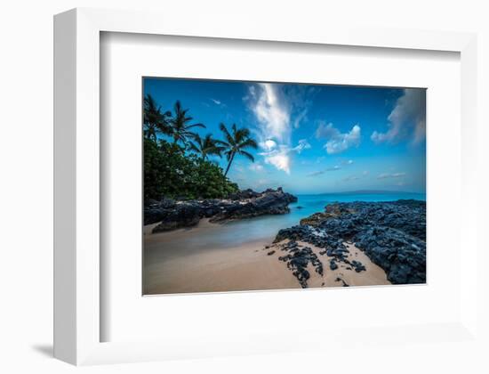 Maui'S Secret Cove Under Stars-null-Framed Art Print