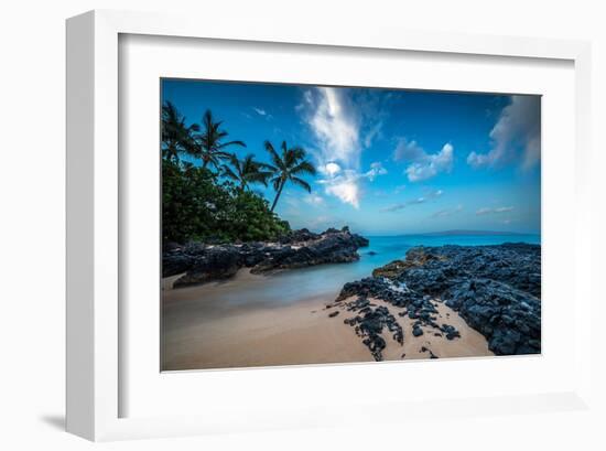 Maui'S Secret Cove Under Stars-null-Framed Art Print