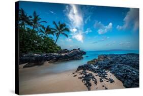 Maui'S Secret Cove Under Stars-null-Stretched Canvas